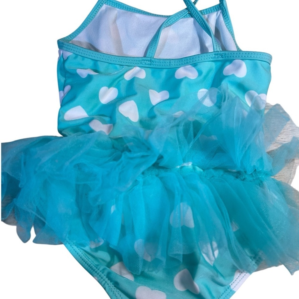 OP Turquoise Swimsuit with Tulle Accents - Picture 2 of 3
